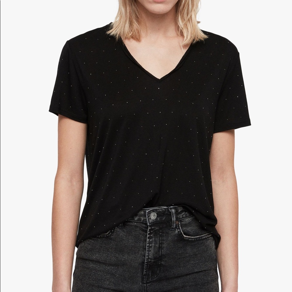 ❤️SOLD❤️ NEW All Saints EMELYN STUD TSHIRT